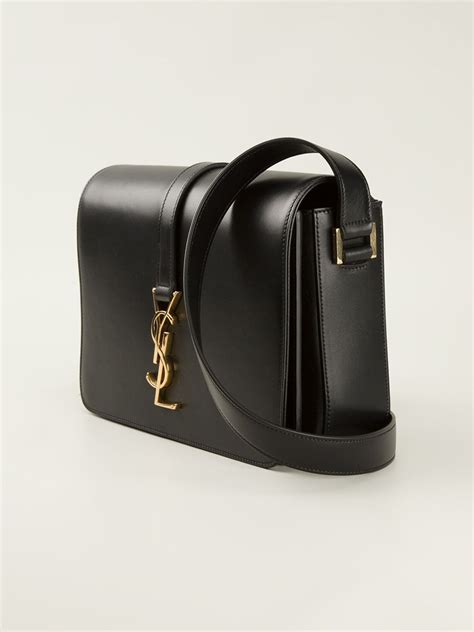 Université leather crossbody bag Saint Laurent Black in Leather